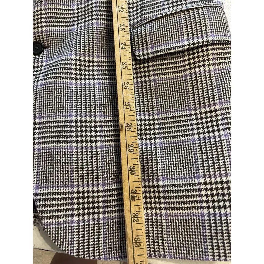 Peter Millar Tweed Houndstooth Wool Cashmere Blazer Sports Coat 46T Canada Union